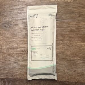 Motif Microwave Steam Sterilizer Bags - White with Mint Accents